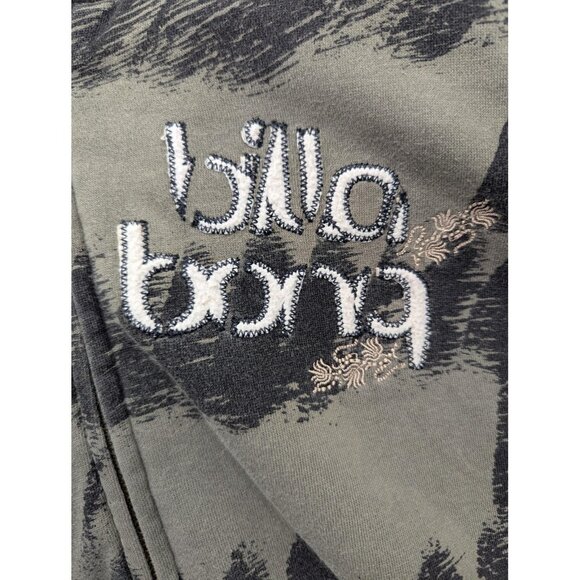 Billabong Hoodie Mens Large Sherpa Lined Full Zip Vintage Style Jacket Y2K Boho - Picture 2 of 8